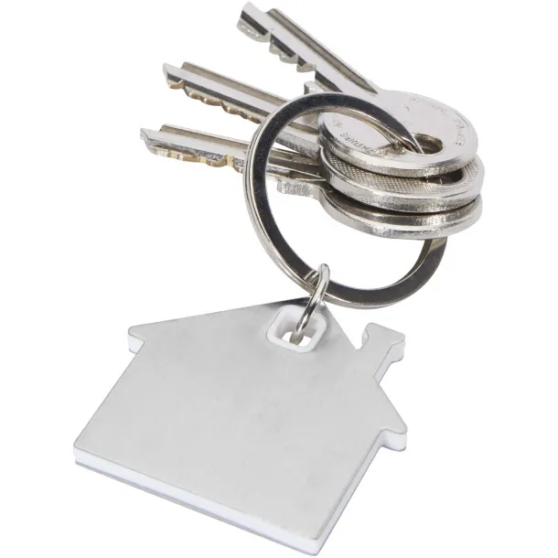 Nook house-shaped keychain White