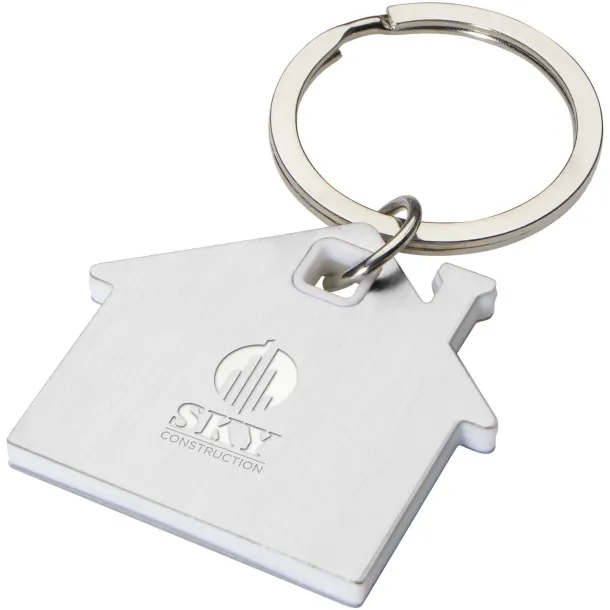 Nook house-shaped keychain White