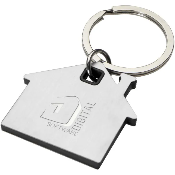 Nook house-shaped keychain Solid black