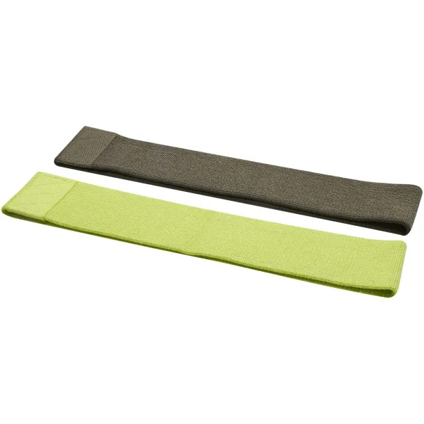 Grip 2-piece resistance band set Lime Forest green
