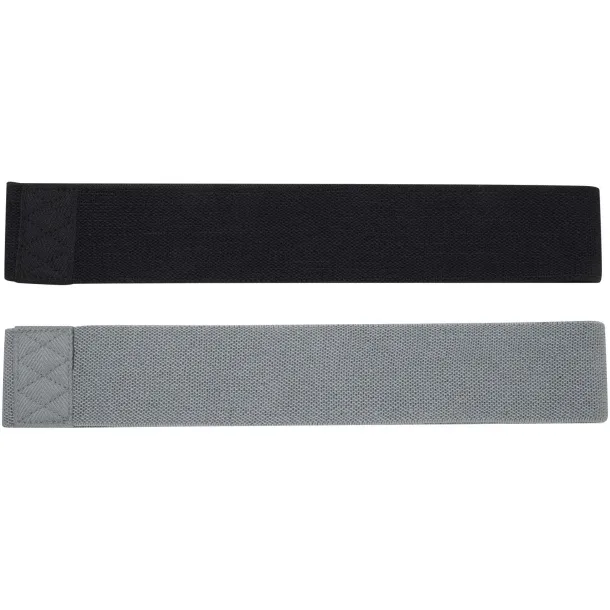 Grip 2-piece resistance band set Solid black Grey