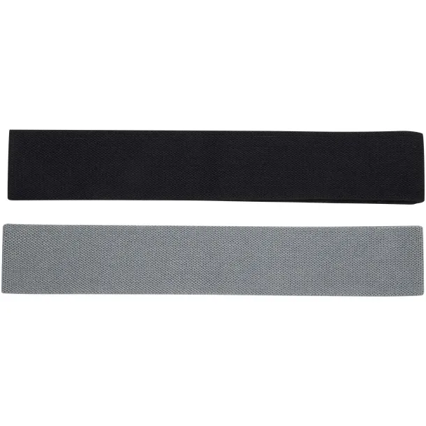 Grip 2-piece resistance band set Solid black Grey