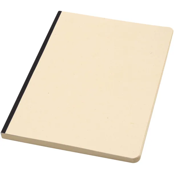 Liliana A5 sugarcane and RPET soft cover notebook Solid black