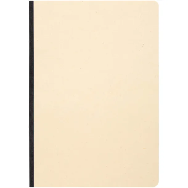 Liliana A5 sugarcane and RPET soft cover notebook Solid black