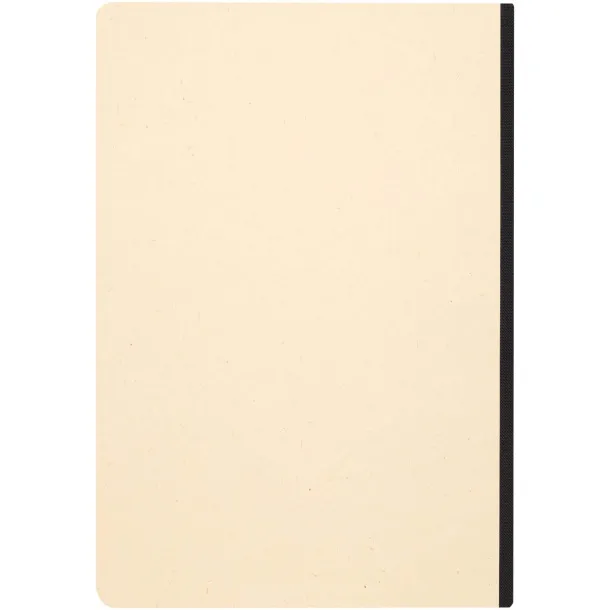 Liliana A5 sugarcane and RPET soft cover notebook Solid black
