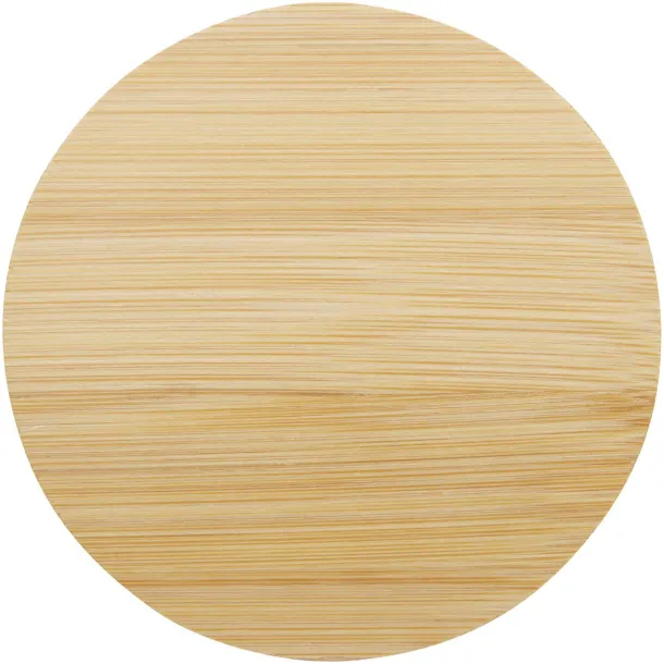 Lenora 250 ml glass cup with bamboo lid - Seasons White