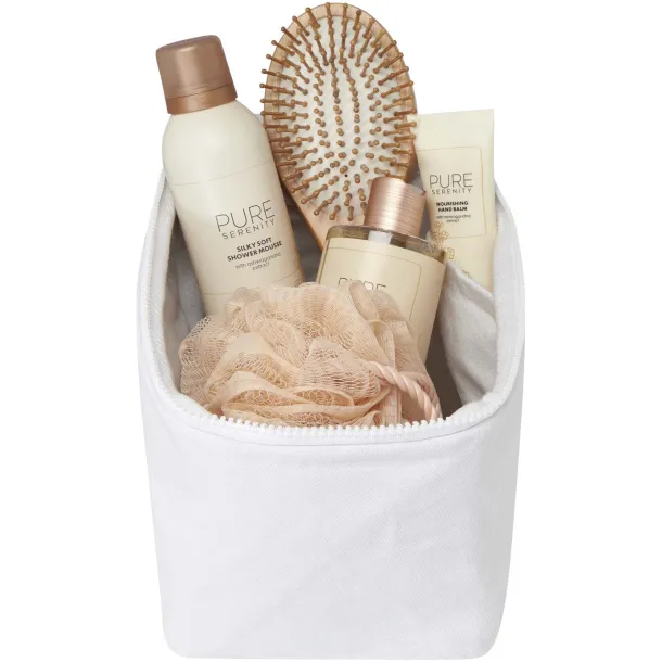 Pack 500 g/m² Aware™ recycled toiletry organiser White