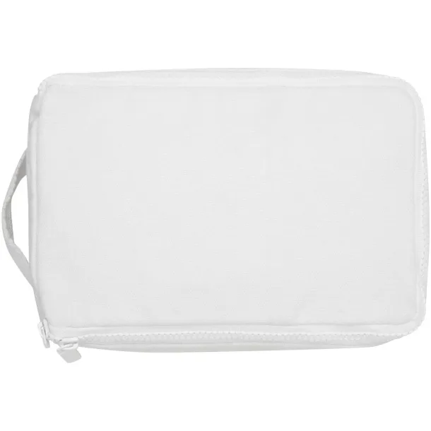 Pack 500 g/m² Aware™ recycled toiletry organiser White