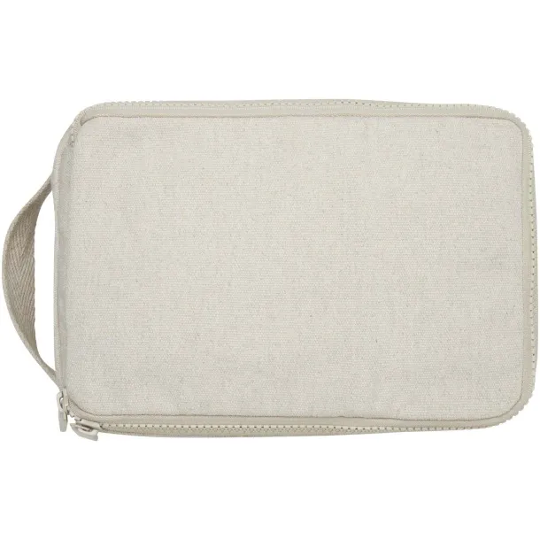 Pack 500 g/m² Aware™ recycled toiletry organiser Oatmeal