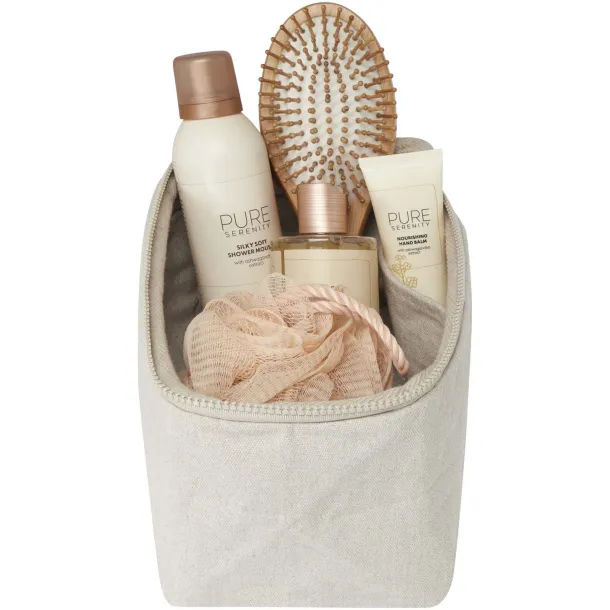 Pack 500 g/m² Aware™ recycled toiletry organiser Oatmeal