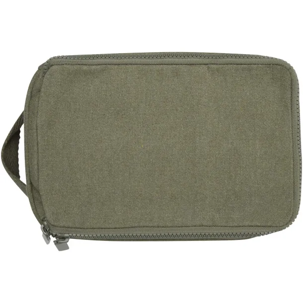 Pack 500 g/m² Aware™ recycled toiletry organiser Green