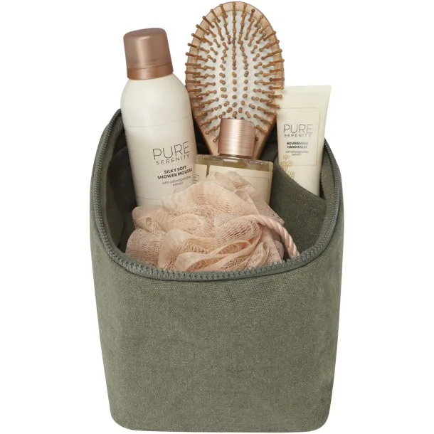 Pack 500 g/m² Aware™ recycled toiletry organiser Green