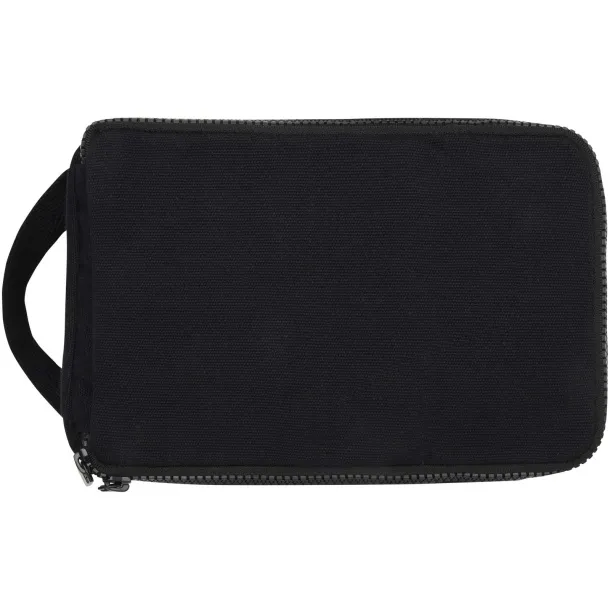 Pack 500 g/m² Aware™ recycled toiletry organiser Solid black