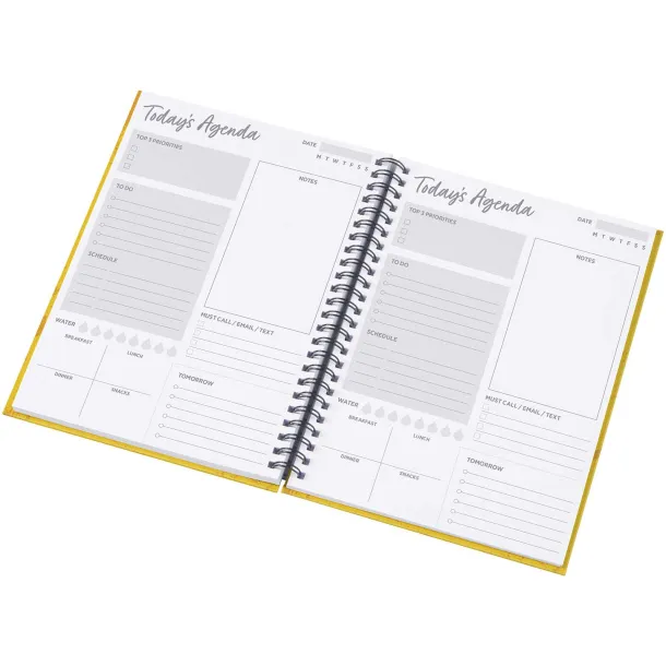 Desk-Mate® A5 hard cover journal White Solid black