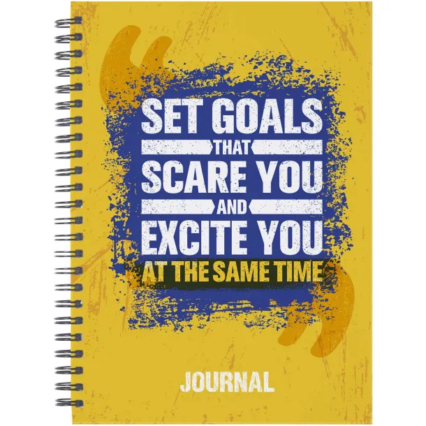 Desk-Mate® A5 hard cover journal White Solid black