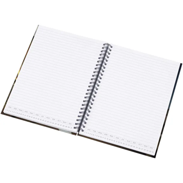 Desk-Mate® A5 hard cover undated diary White Solid black