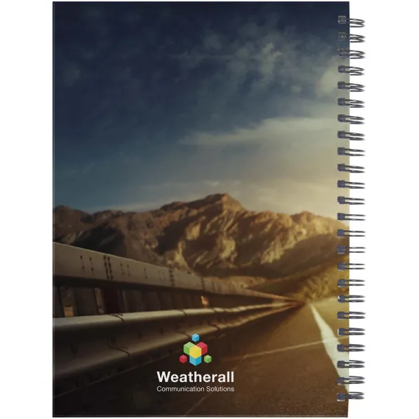 Desk-Mate® A5 hard cover undated diary White Solid black