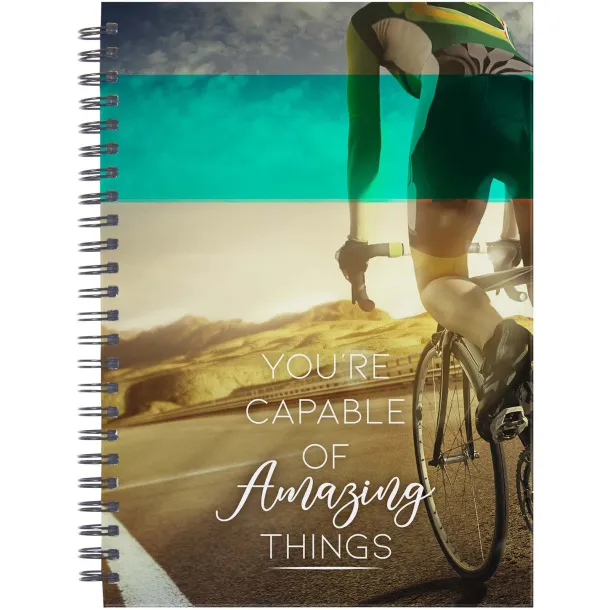 Desk-Mate® A5 hard cover undated diary White Crna