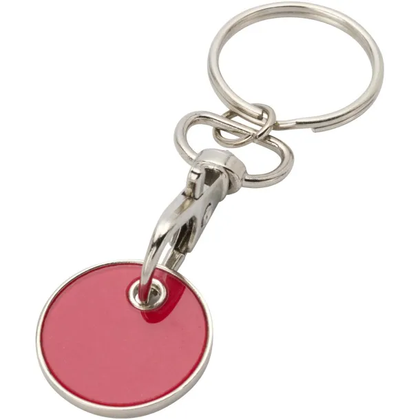 Rory keyring with trolley coin Red