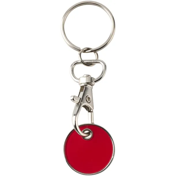 Rory keyring with trolley coin Red