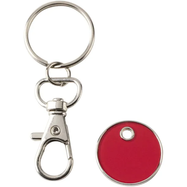 Rory keyring with trolley coin Red