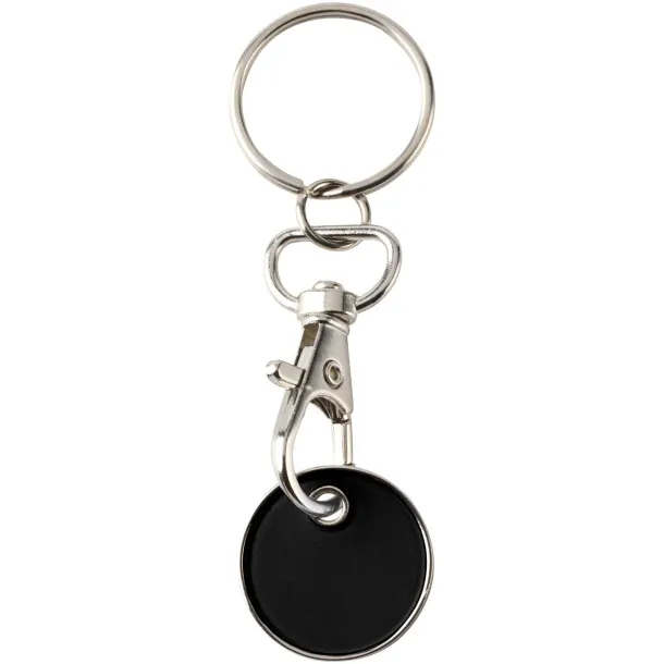 Rory keyring with trolley coin Solid black