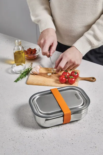 Black+Blum velika kutija za hranu od nehrđajućeg čelika, 1 L - Black + Blum Narančasta