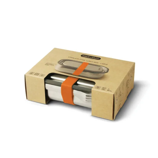 Black+Blum Stainless Steel Lunch Box Large - Black + Blum Narančasta