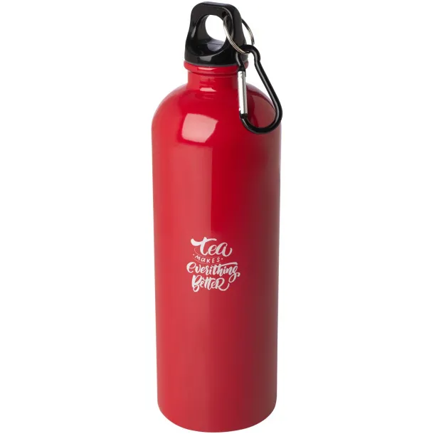 Oregon 750 ml RCS certified single wall stainless steel water bottle with carabiner Red