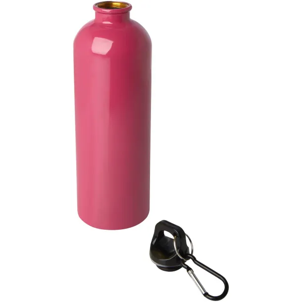 Oregon 750 ml RCS certified single wall stainless steel water bottle with carabiner Magenta