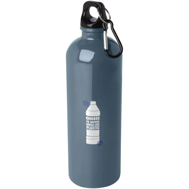 Oregon 750 ml RCS certified single wall stainless steel water bottle with carabiner Hale Blue