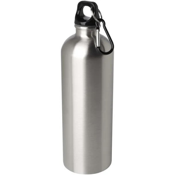 Oregon 750 ml RCS certified single wall stainless steel water bottle with carabiner Silver