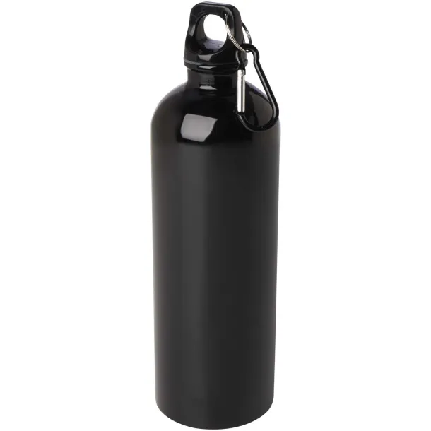 Oregon 750 ml RCS certified single wall stainless steel water bottle with carabiner Solid black