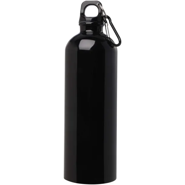 Oregon 750 ml RCS certified single wall stainless steel water bottle with carabiner Solid black