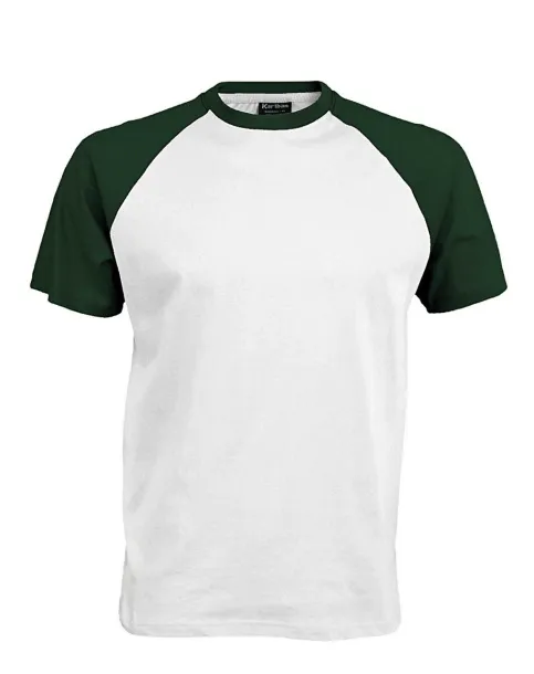 BASEBALL Majica kratkih rukava s dvije boje - 165 g/m² - Kariban Bijela Kraljevski plava