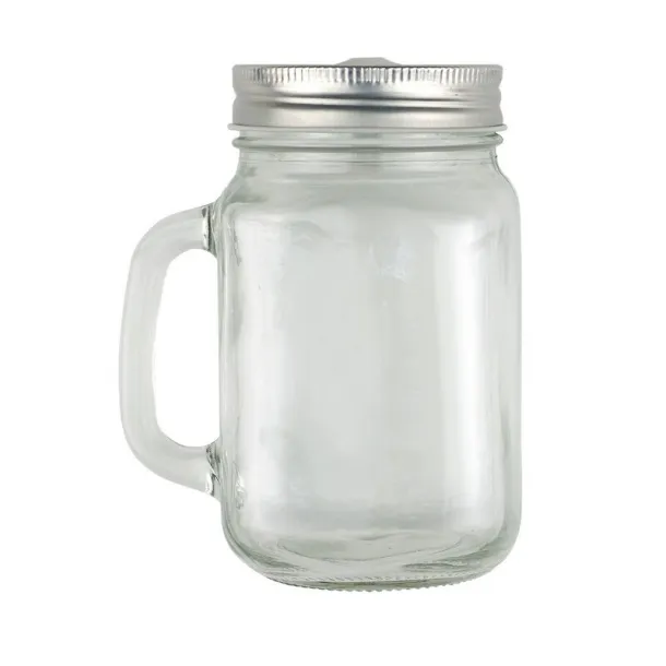  Drinking jar 480 ml with straw neutral