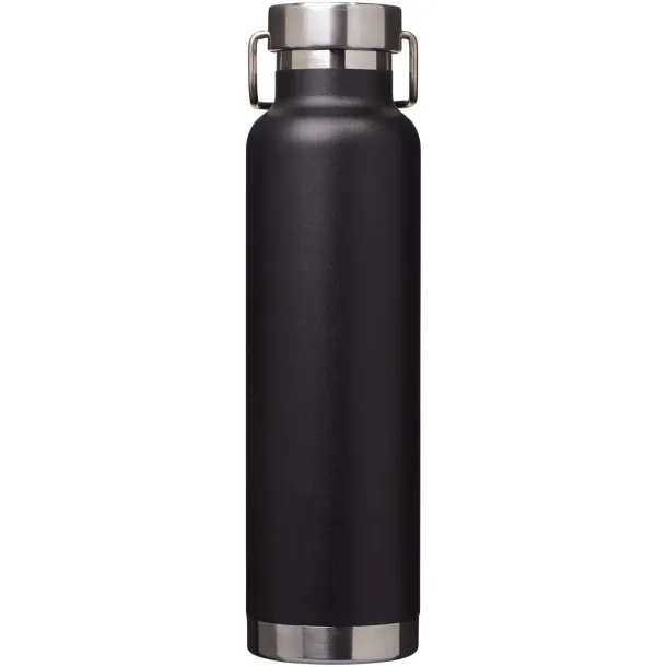 Thor 650 ml RCS recycled stainless steel copper vacuum insulated water bottle Solid black
