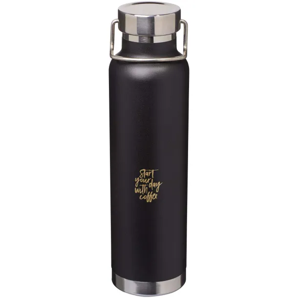 Thor 650 ml RCS recycled stainless steel copper vacuum insulated water bottle Crna