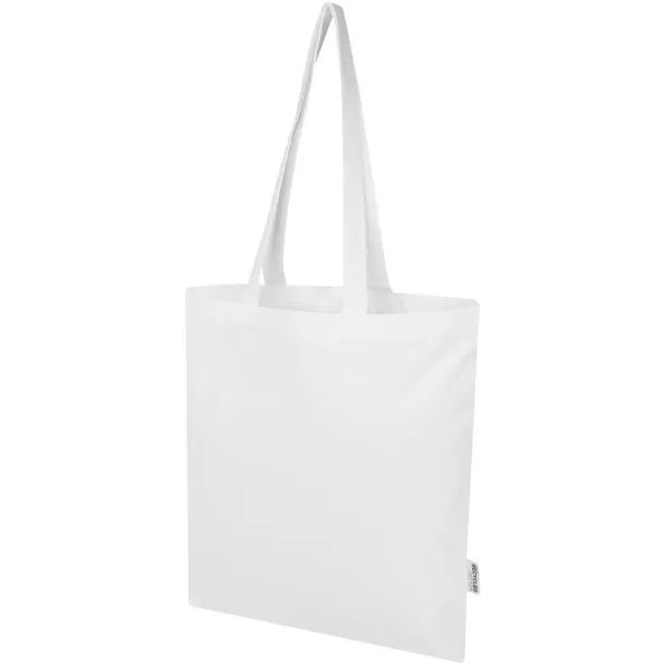 Madras Blend 140 g/m² GRS recycled cotton tote bag 7L White