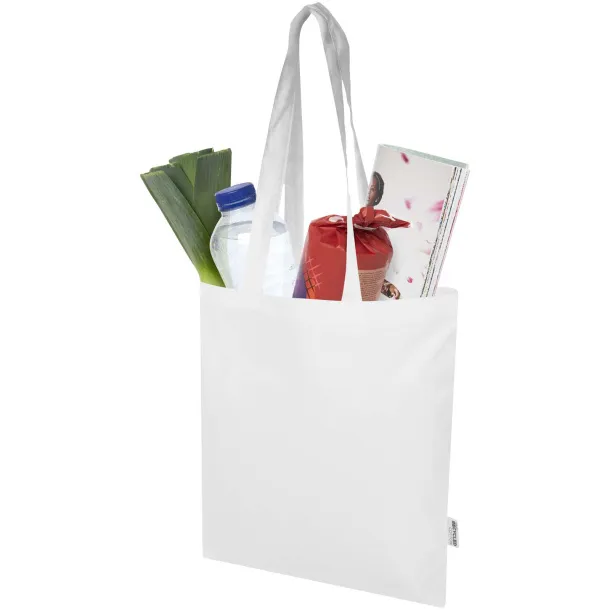 Madras Blend 140 g/m² GRS recycled cotton tote bag 7L White