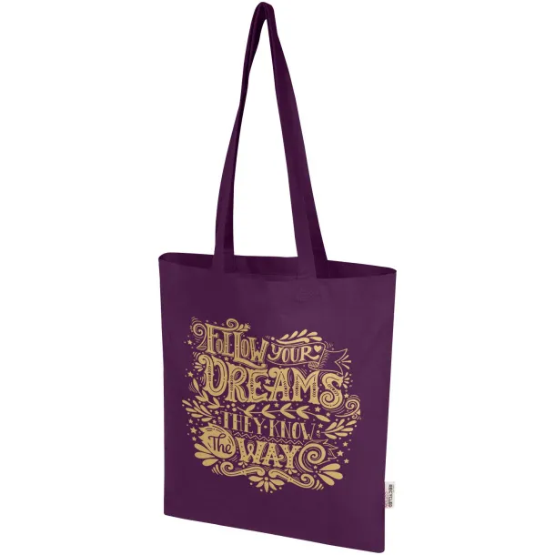 Madras Blend 140 g/m² GRS recycled cotton tote bag 7L Purple