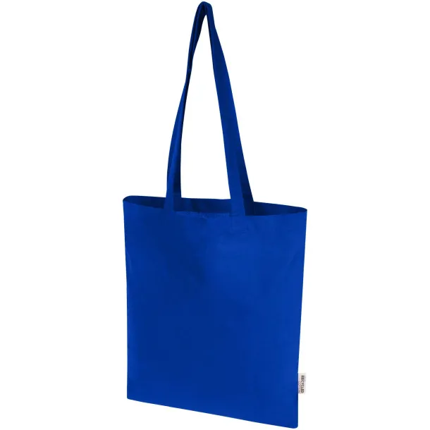 Madras Blend 140 g/m² GRS recycled cotton tote bag 7L Royal blue