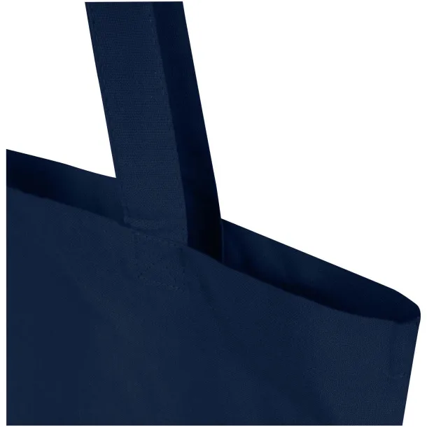 Madras Blend 140 g/m² GRS recycled cotton tote bag 7L Navy Blue