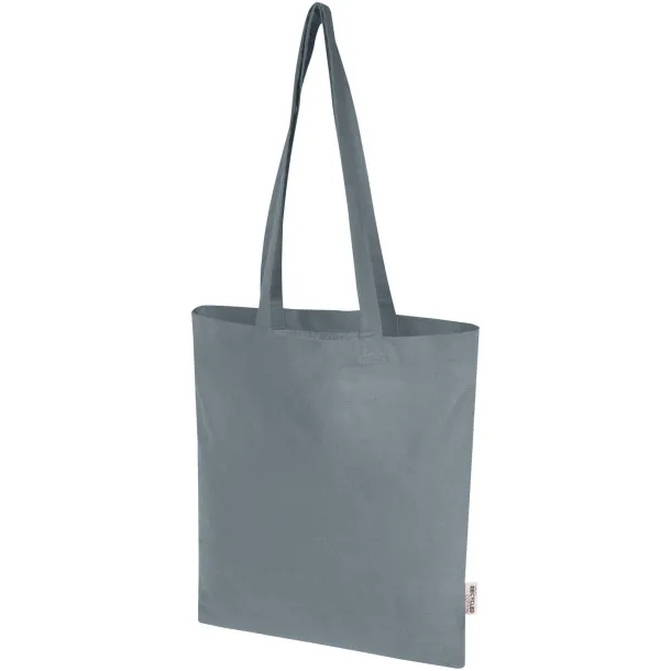 Madras Blend 140 g/m² GRS recycled cotton tote bag 7L Grey