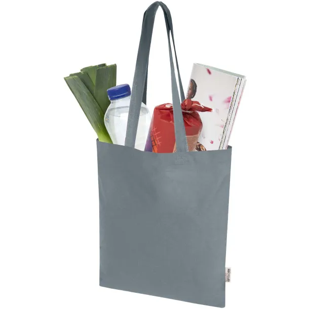 Madras Blend 140 g/m² GRS recycled cotton tote bag 7L Grey