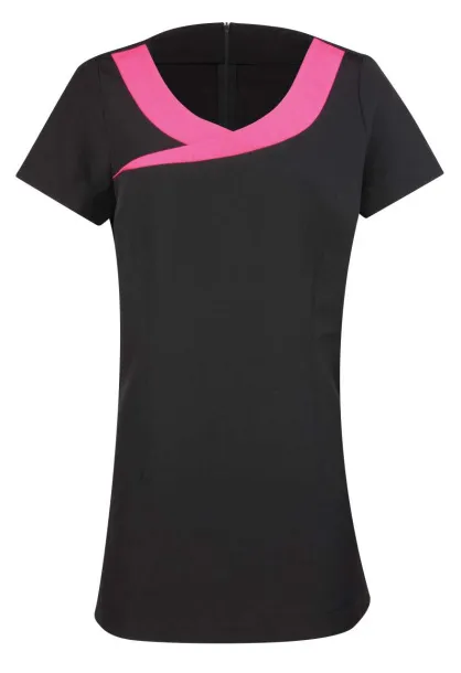 IVY BEAUTY AND SPA TUNIC - Premier Black Hot Pink
