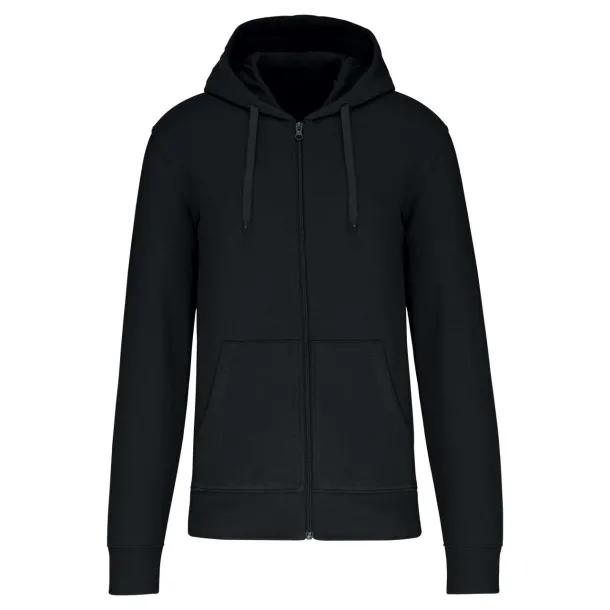  Muški eko hoodie s patentnim zatvaračem, 280 g/m2 - Kariban Crna