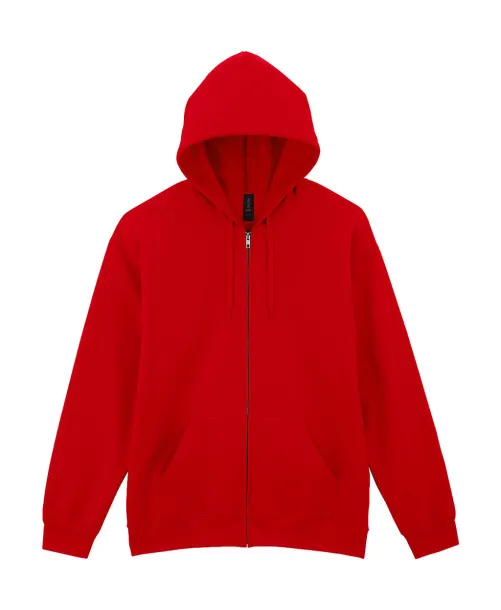 Softstyle majica s kapuljačom s patentnim zatvaračem, 285 g/m² - Gildan Crvena