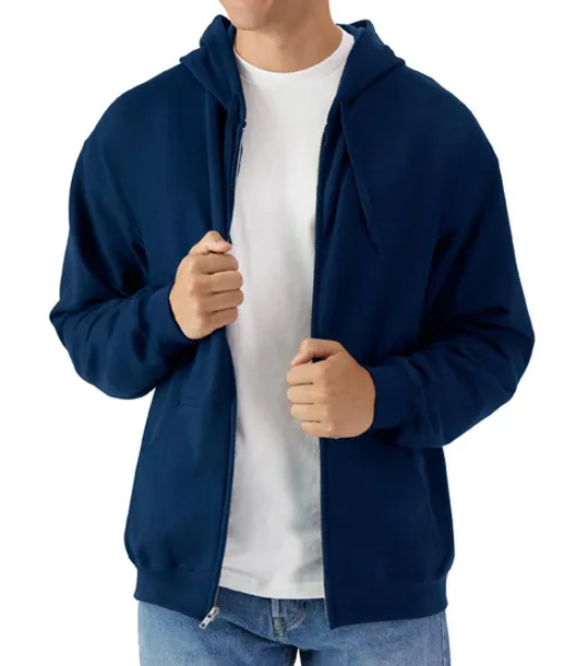 Softstyle Midweight Full Zip Hooded Sweat - Gildan Navy Softstyle Midweight Full Zip Hooded Sweat - Gildan Navy