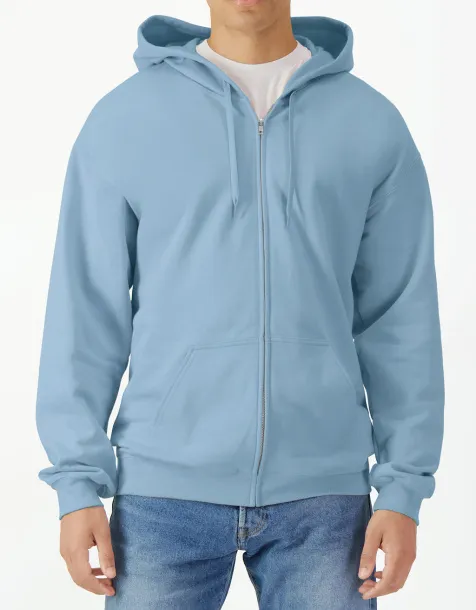 Softstyle Midweight Full Zip Hooded Sweat - Gildan Stone Blue Softstyle Midweight Full Zip Hooded Sweat - Gildan Stone Blue